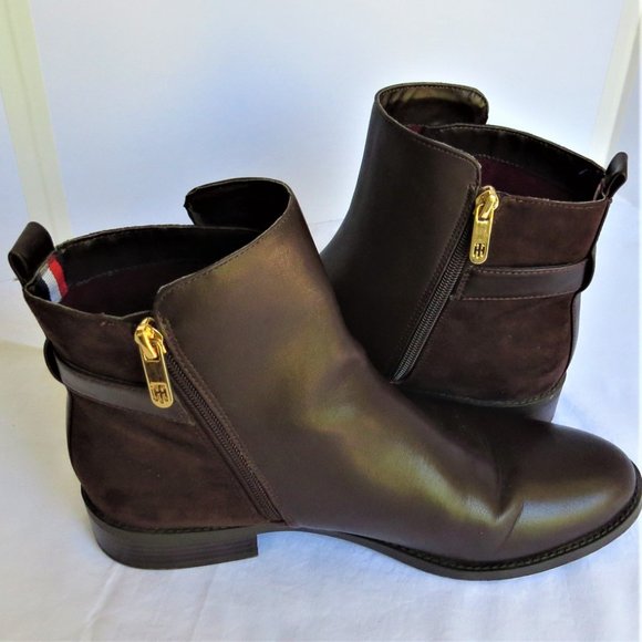Tommy Hilfiger Short Boots Dk. Brown  SZ 8.5  NWOT - Picture 5 of 11